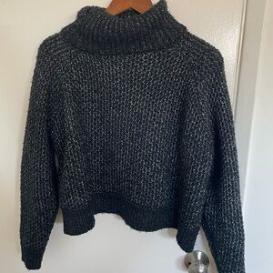 Cozy Black Knit Turtleneck Sweater